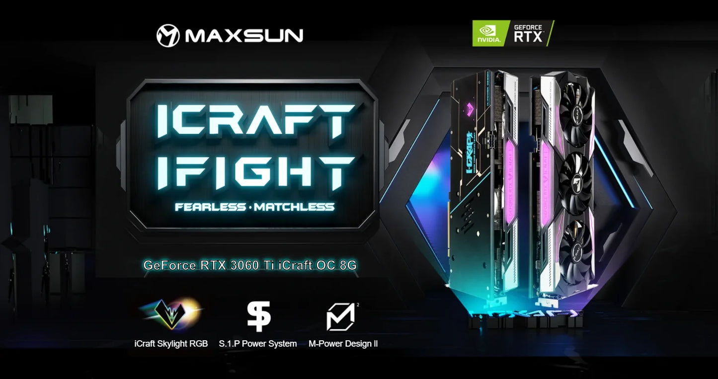 MAXSUN Graphics Cards RTX 4070 4060TI 4060 3060 3060TI 3050 3070 GPU NVIDIA Gaming Video Card