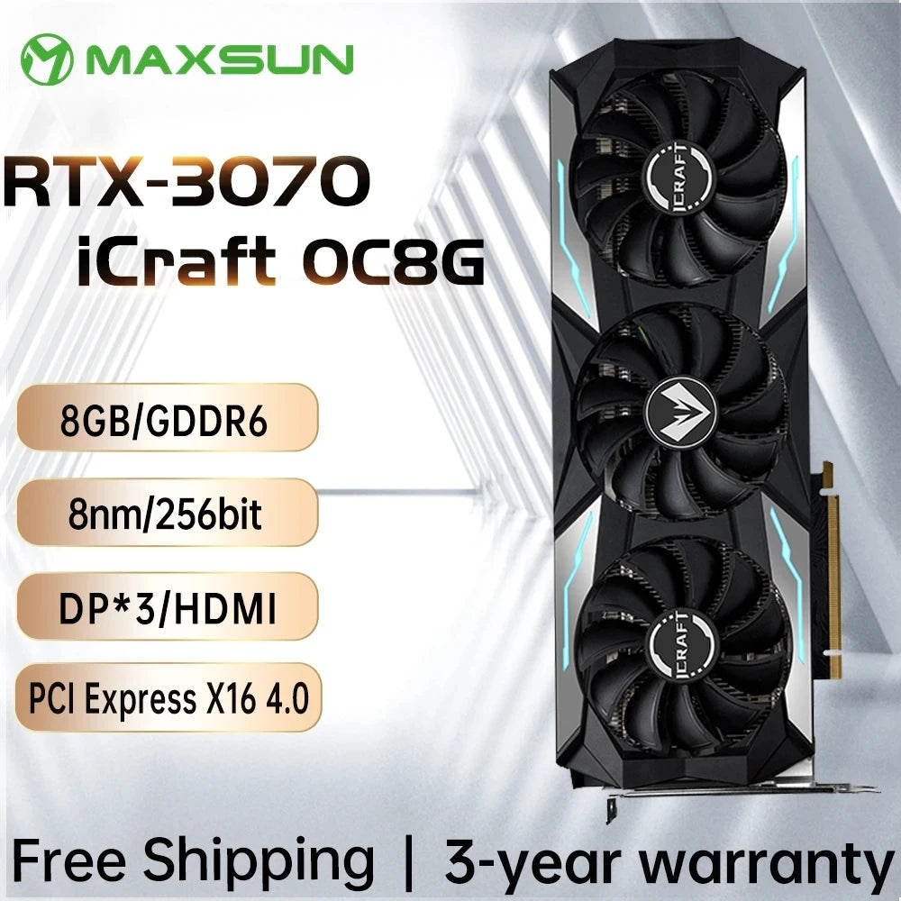 MAXSUN Graphics Card RTX 3070 iCraft OC 8GB GDDR6