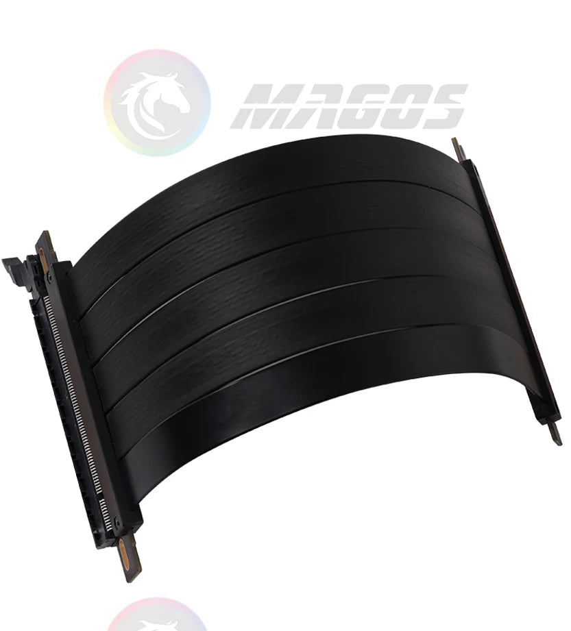 PCIE 4.0 X16 Riser Cable Video Card Extension Shielded Flexible 90°