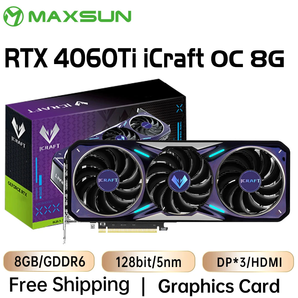MAXSUN Graphics Cards RTX 4070 4060TI 4060 3060 3060TI 3050 3070 GPU NVIDIA  Gaming Video Card