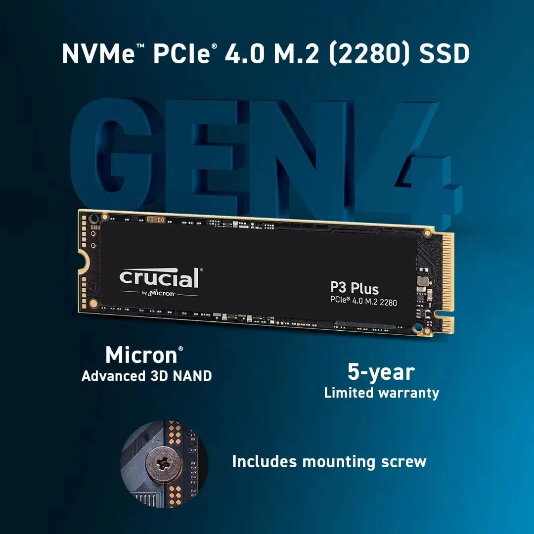 Crucial P3 Plus 500GB 1TB NVMe Internal Solid State Drive
