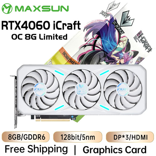 MAXSUN Graphics Cards RTX 4070 4060TI 4060 3060 3060TI 3050 3070 GPU NVIDIA  Gaming Video Card