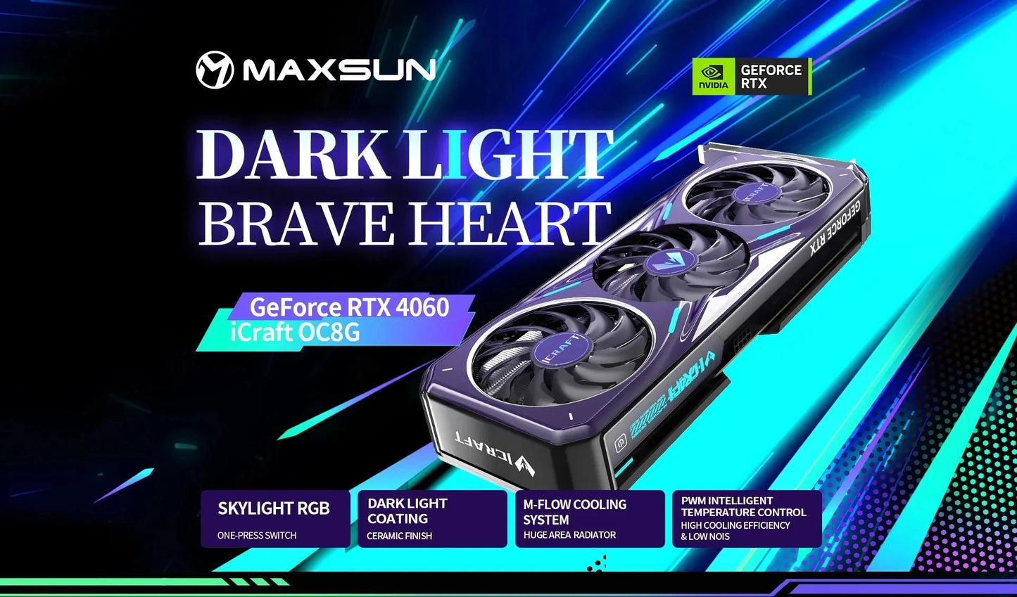 MAXSUN Graphics Cards RTX 4070 4060TI 4060 3060 3060TI 3050 3070 GPU NVIDIA  Gaming Video Card