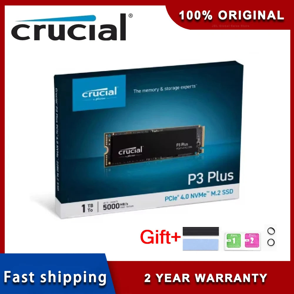 Crucial P3 Plus 500GB 1TB NVMe Internal Solid State Drive